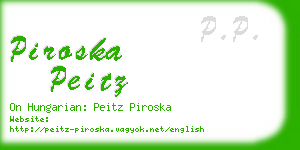 piroska peitz business card